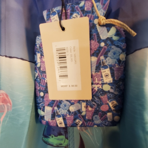 Peter Millar Men's Size Medium Ocean Traffic Stretch Swim Trunks New with Tags. - Picture 3 of 5